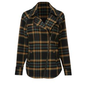 CAbi - Moto Plaid Jacket (4401) NWOT